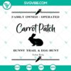 Easter sign SVG with cute carrot patch design, perfect for Easter crafts and decorations.