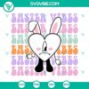 Retro Easter Vibes SVG design featuring a sad bunny, perfect for Easter projects. Downloadable SVG file.