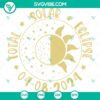 Total Solar Eclipse 2024 commemorative SVG files for Cricut, featuring April 8th eclipse. Includes SVG, PNG, DXF, EPS formats.