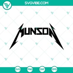 Eddie Munson SVG files PNG featuring Stranger Things 4 design in Metallica style logo. Ideal for crafting projects.