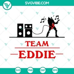 Team Eddie SVG files inspired by Stranger Things 4 characters. Unique and high-quality design for fans.