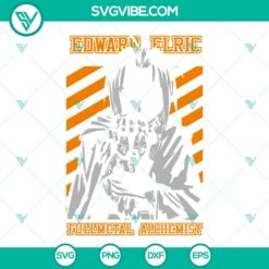 Edward Elric SVG design with Fullmetal Alchemist theme, available for download as an Anime Series SVG image in PNG format.