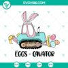 Eggs Cavator SVG with Bunny and Easter Boy, Cute Easter Egg SVG Files for Download.