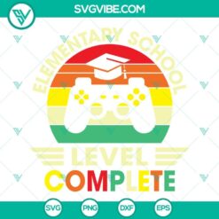 Elementary school graduation level complete celebratory cut file for digital download in SVG, PNG, DXF, and EPS formats.