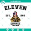 Eleven Est 1983 Stranger Things SVG with PNG, DXF, and EPS files for Cricut - ideal for fans of the TV series, great for crafts.