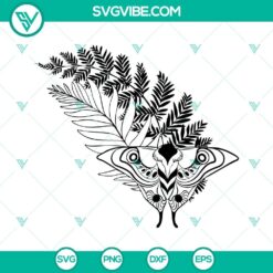 Detailed Ellie's moth tattoo design, inspired by The Last of Us, in SVG, PNG, DXF, and EPS formats for instant download.