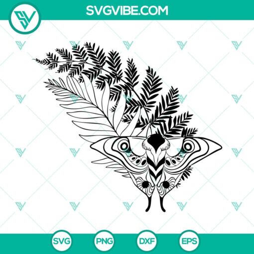 Detailed Ellie's moth tattoo design, inspired by The Last of Us, in SVG, PNG, DXF, and EPS formats for instant download.