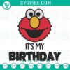 Elmo birthday machine embroidery designs featuring Muppet party patterns, perfect for kids' clothing and decor.