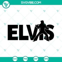 Elvis Presley SVG Bundle featuring 20th century King of Rock and Roll graphics. Great for digital designs and projects.