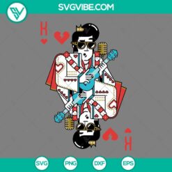 Elvis Presley SVG image with The King of Rock n Roll design in PNG EPS DXF file format, ideal for crafts and digital projects.