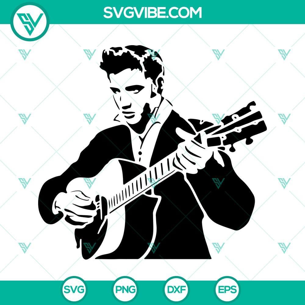 Elvis SVG, Elvis Presley SVG Elvis Presley Cricut Silhouette Elvis Presley SVG files for Cricut and Silhouette, featuring iconic Elvis images and designs.