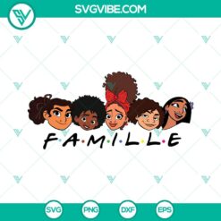Encanto Famille SVG File featuring The Family Madrigal design in PNG and DXF formats for digital use.