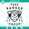 Endor Park Ranger SVG file featuring Star Wars Ewok forest ranger design, perfect for crafting projects.
