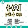 Epcot World Tour 2023 SVGs for Disney vacation, featuring iconic landmarks and designs. Perfect Disney Tour 2023 SVG download.
