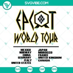 Epcot World Tour SVG Images, Disney Tour 2023 SVG Download, Disney Vacation SVG Files