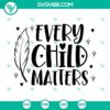 Orange shirt with "Every Child Matters" text in SVG format for Orange Shirt Day, downloadable awareness file.
