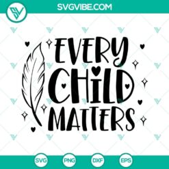 Orange shirt with "Every Child Matters" text in SVG format for Orange Shirt Day, downloadable awareness file.