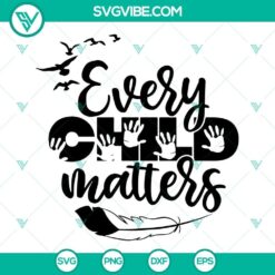 Orange Shirt Day SVG design for Every Child Matters, downloadable in PNG, SVG, DXF, EPS formats for cutting crafts.