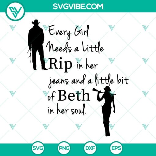 Trendy "Every Girl Needs A Little Rip In Her Jeans" SVG file with stylish design for digital crafting projects.