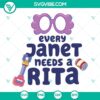 Bluey and Rita themed SVG design for digital download, perfect for crafting projects.