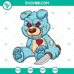 Creepy Evil Carebear Bedtime Care Bears SVG files for Cricut, featuring DXF, EPS, and PNG formats for cutting.