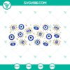 16oz Libbey can glass wrap and Humsa cup wrap SVG downloads with Evil Eye design in PNG format for digital products.