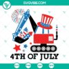 Excavator 4th of July SVG file with festive kids design, perfect for patriotic celebrations. Easy instant download.