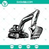 Excavator SVG, vector clipart, and cutfile design for construction equipment enthusiasts. Perfect for crafting projects.