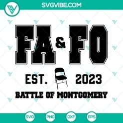 FAFO Est 2023 Battle of Montgomery SVG Download featuring a stylish design inspired by Montgomery, Alabama.