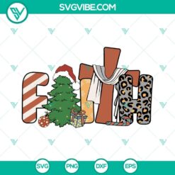 Christmas theme SVG files featuring Faith Christmas trees, Jesus cross design.