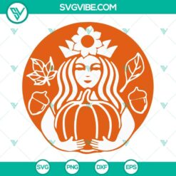 Fall Pumpkin Spice Starbucks Logo SVG File Bundle, Pumpkin Sunflower 4