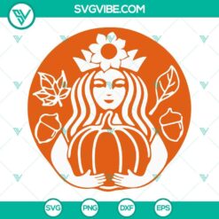 Fall Pumpkin Spice Starbucks Logo SVG File Bundle, Pumpkin Sunflower 5