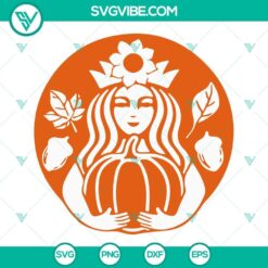Fall Pumpkin Spice Starbucks Logo SVG File Bundle, Pumpkin Sunflower 6