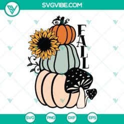 Fall pumpkin sunflower SVG design for farmhouse decor, downloadable pumpkin image perfect for fall crafts.
