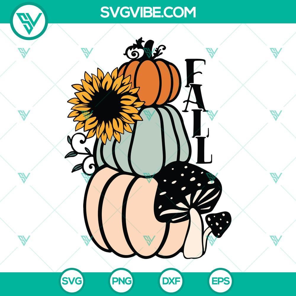 Fall Pumpkin Sunflower SVG Image, Farmhouse Pumpkin SVG Download, Pumpkin Fall pumpkin sunflower SVG design for farmhouse decor, downloadable pumpkin image perfect for fall crafts.