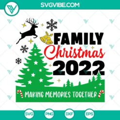 Family Christmas 2022 shirt SVG with festive design perfect for DIY projects, ideal for Christmas 2022.