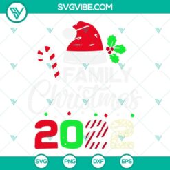 Family Christmas 2022 SVG Download PNG DXF EPS Cut Files For Cricut, featuring festive holiday designs for crafting projects.