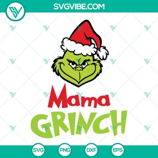 Family Grinch SVG Image Bundle, Mama Grinch SVG Images, Papa Grinch SVG File, Merry 2
