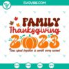 Thanksgiving pumpkin fall SVG images for Family Thanksgiving 2023 - EPS, PNG, DXF files included.