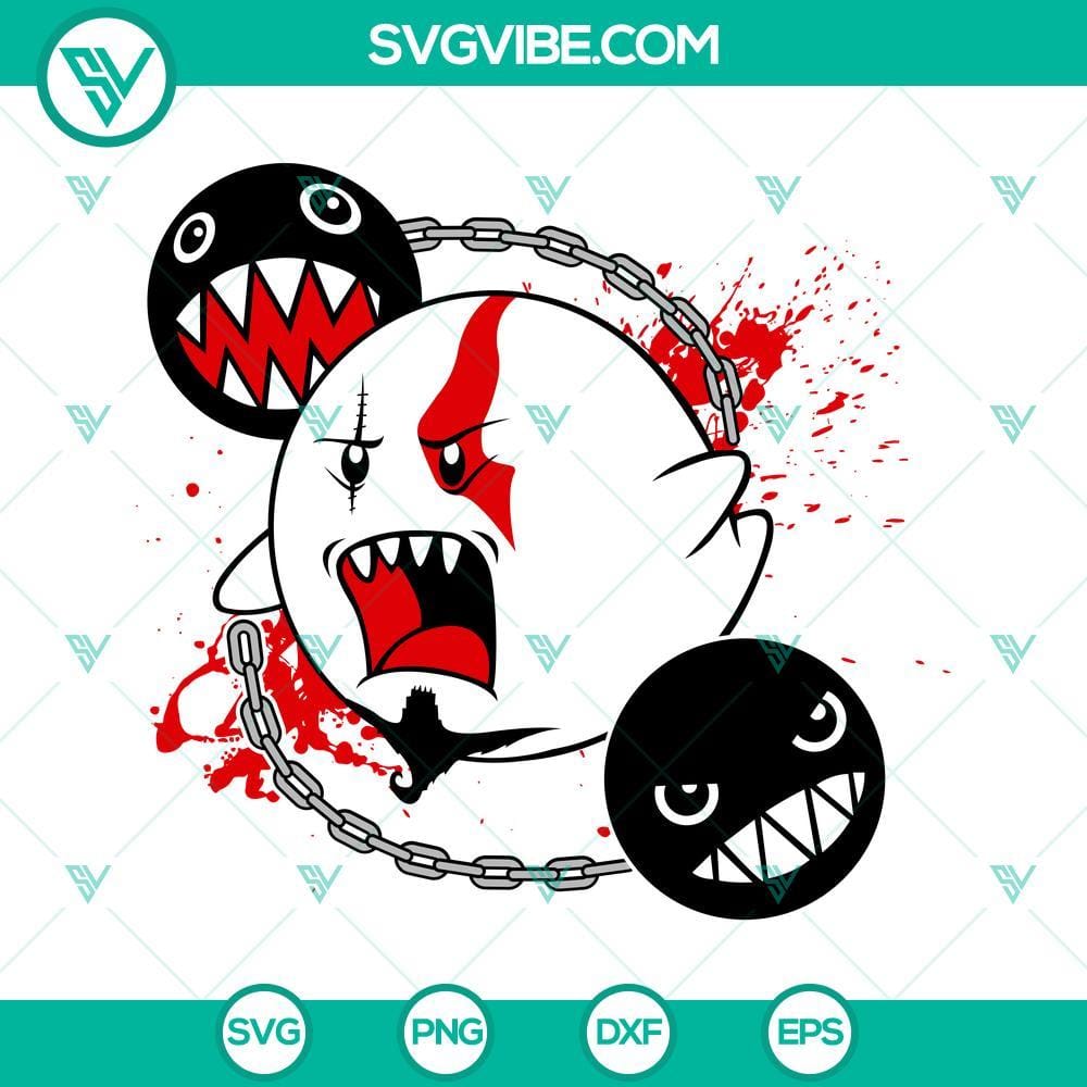 Fantasma Kratos Mario Bros SVG, Mario Bros SVG PNG DXF EPS Cricut Fantasma Kratos Mario Bros SVG file with Mario Bros characters design for Cricut, PNG, DXF, and EPS formats.