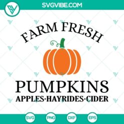 Farm fresh pumpkins SVG file, perfect for Cricut and Silhouette machines. High-quality vector format for crafting projects.
