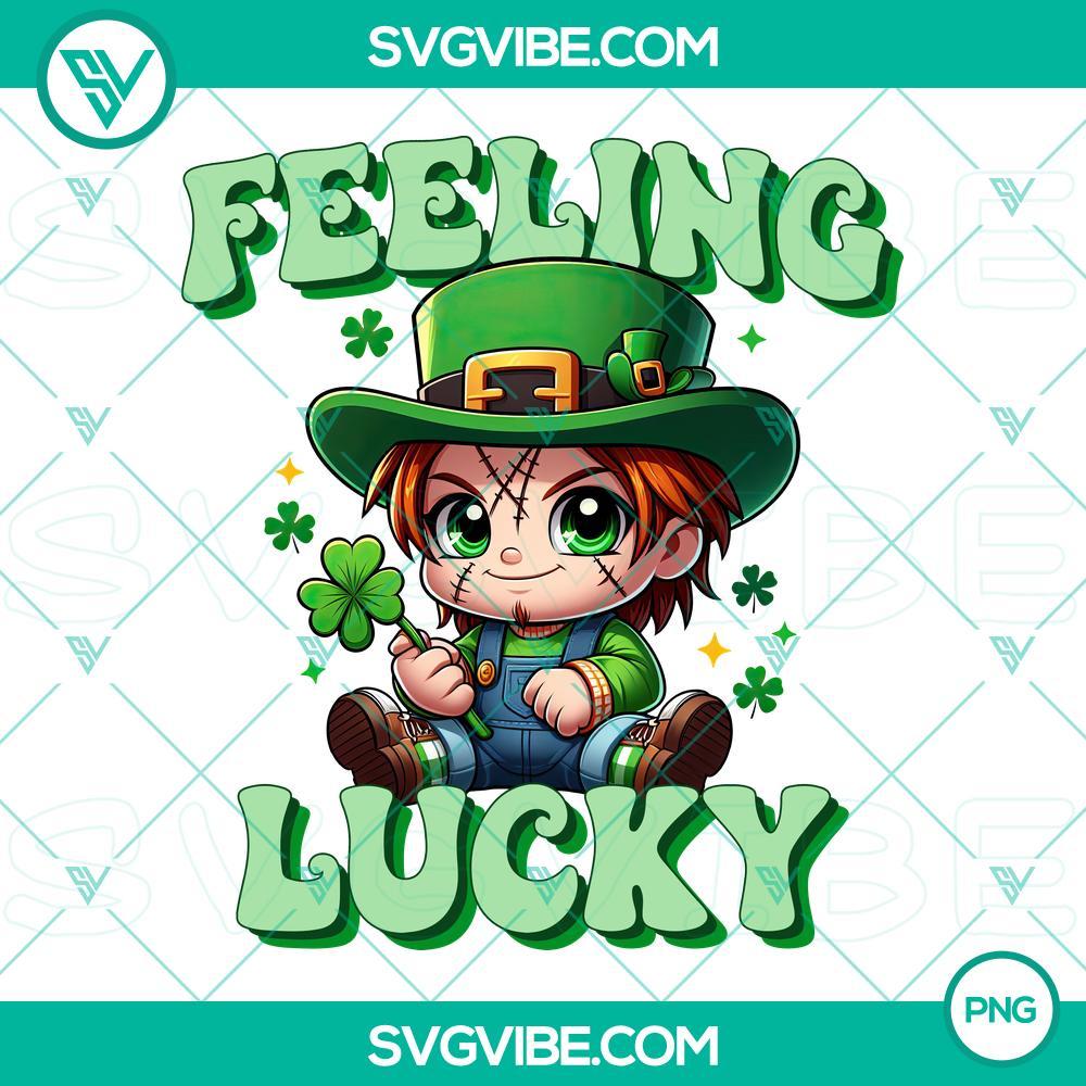 Feeling Lucky Chucky PNG Images, Chucky Happy St Patrick Day PNG Image Chucky Happy St Patrick's Day PNG images featuring Feeling Lucky Chucky design, perfect for festive digital projects.