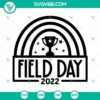 Colorful Field Day 2022 rainbow SVG images and files for download.