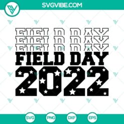 Field Day 2022 SVG files for download featuring a fun and colorful design for creating shirts and other products. Perfect for Field Day events.