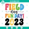 Field Day Fun 2023 SVG Download featuring retro school game elements for event designs.