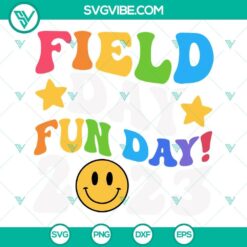 Field Day Fun Day 2023 SVG Image featuring School Game Day themed bundle of SVG files for digital crafting and design projects.