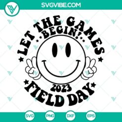 Field Day 2023 SVG files with School Field Day theme, perfect for fun games design.