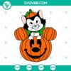 Disney Cat Figaro Pumpkin Halloween SVG file with PNG, DXF, EPS instant download.