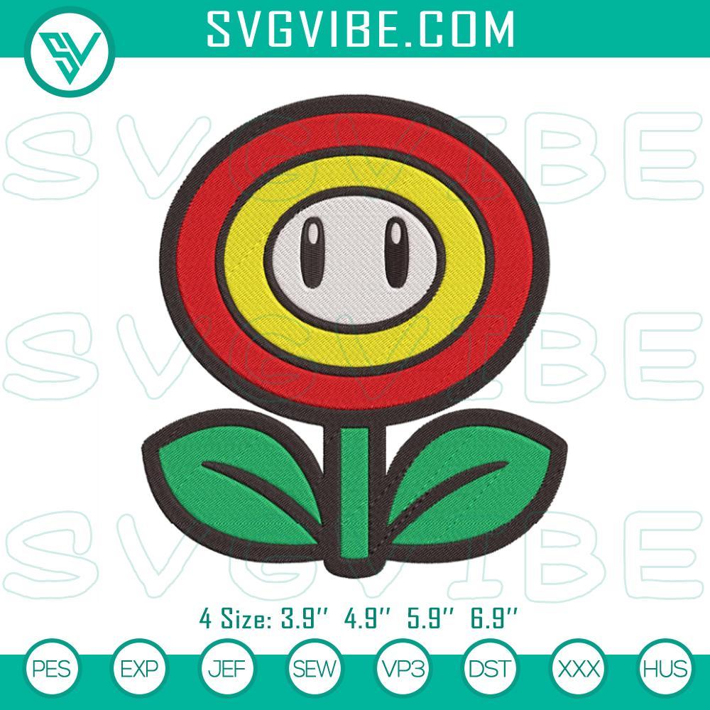 Fire Flower Super Mario Embroidery Design Files Fire Flower Super Mario Bros Embroidery file with Mario Bros design. Ideal for gamers and geek fashion enthusiasts.