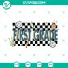First Grade SVG files with First Day of School and Back to School designs in PNG format for crafting projects.